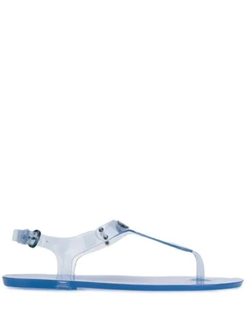 Michael Kors Clear Blue Jelly T-Strap Sandals
